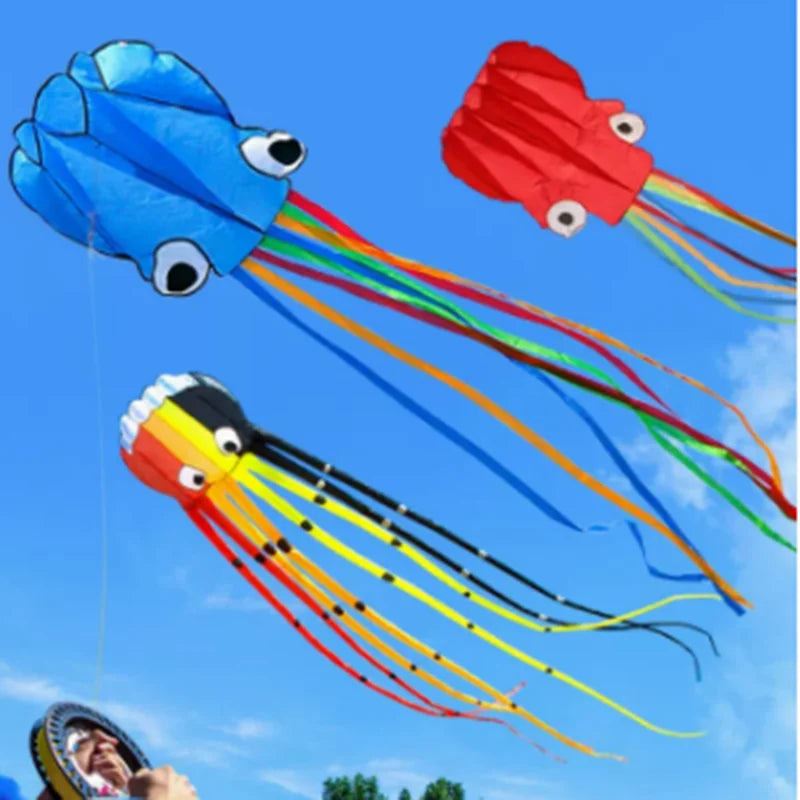 Oktopus-Drachen, Soft-Kites für Erwachsene, Profi-Winddrachen, aufblasbare Drachen, Gel-Blaster, Sporttasche aus Fallschirmstoff
